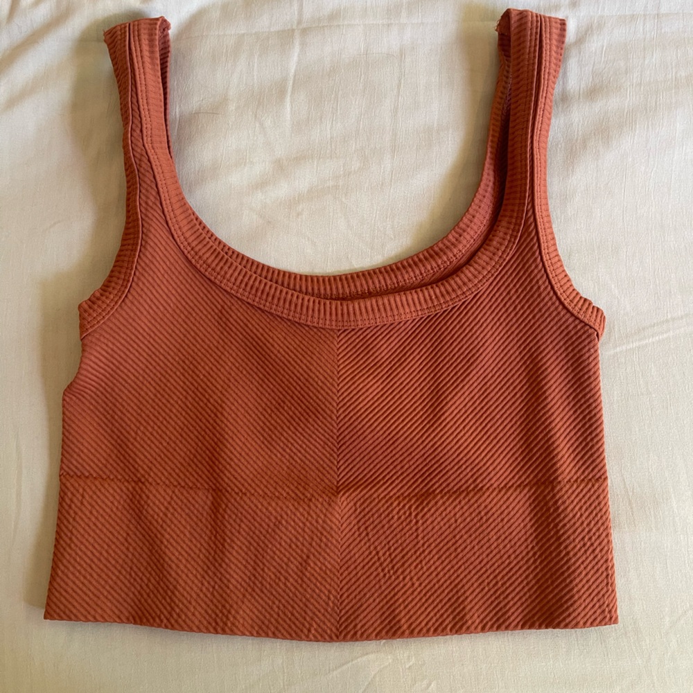 Terracotta Ribbed Top